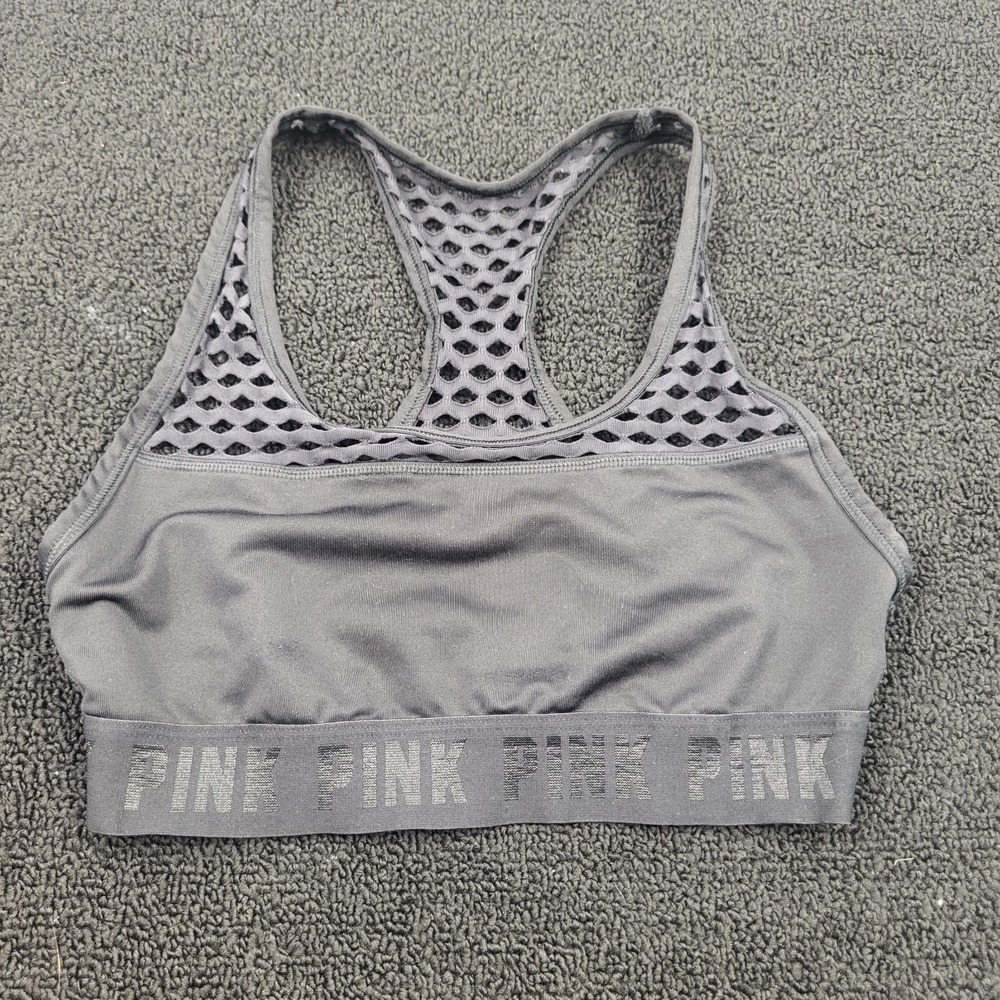 Victoria's Secret Pink Size Medium Black Sports Bra